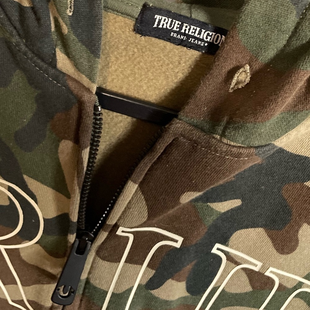 TRUE RELIGION Camo Zip Hoodie - Men’s Hoodies - Size M - Picture 6 of 6